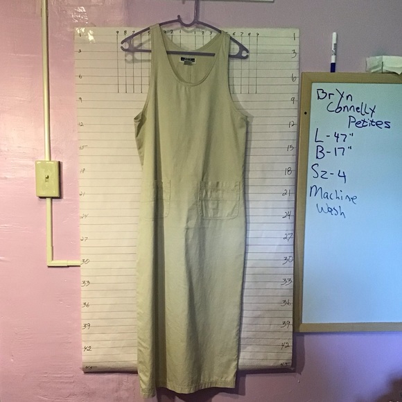 BRYN CONNELLY PETITES women’s jumper  sz 4 khaki - Picture 2 of 7